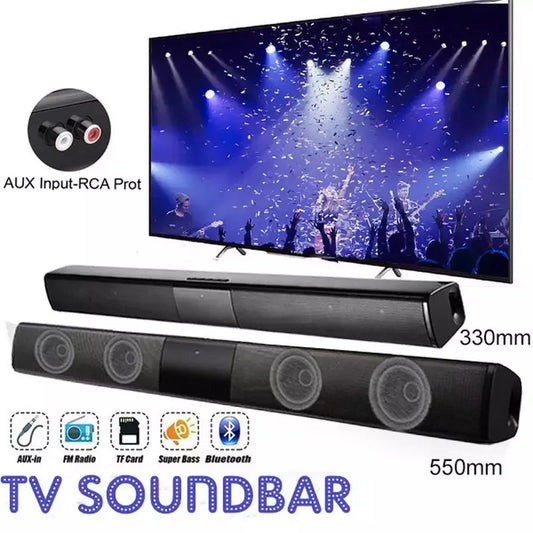 40W TV Soundbar Wired and Wireless Bluetooth Home Surround SoundBar for PC Theater TV Speaker with FM Radio Music Center Column